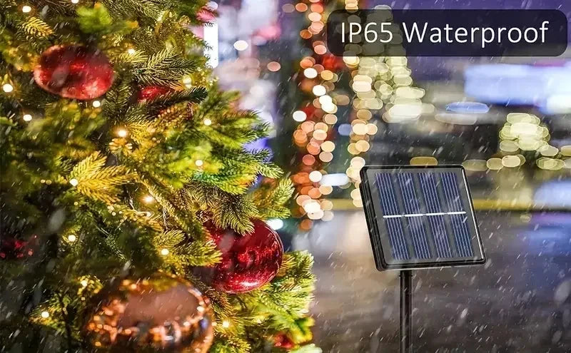 Fairy Lights Solar Garden Lights String Lights with 8 Modes Waterproof Wire Lights for Patio Yard Trees Christmas Party - Smarsty