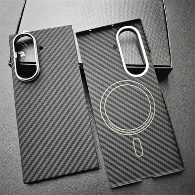 Aramid Magnetic Case For Z Fold 7 Carbon Fiber MagSafe - Smarsty