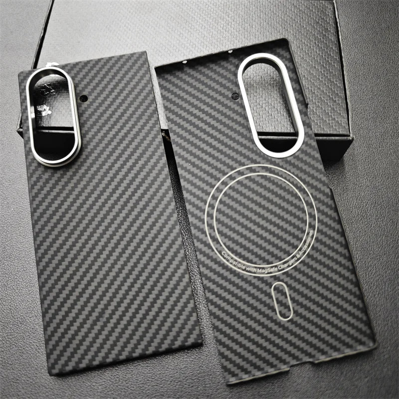 Aramid Magnetic Case For Z Fold 7 Carbon Fiber MagSafe - Smarsty