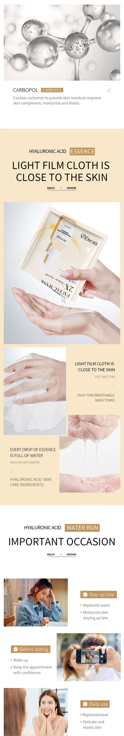 20pcs Centella Collagen Face Masks for Deep Hydration - Smarsty