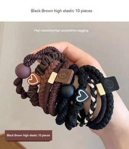 10PCS High Elasticity Hair Ring Set for Durable Ponytails - Smarsty