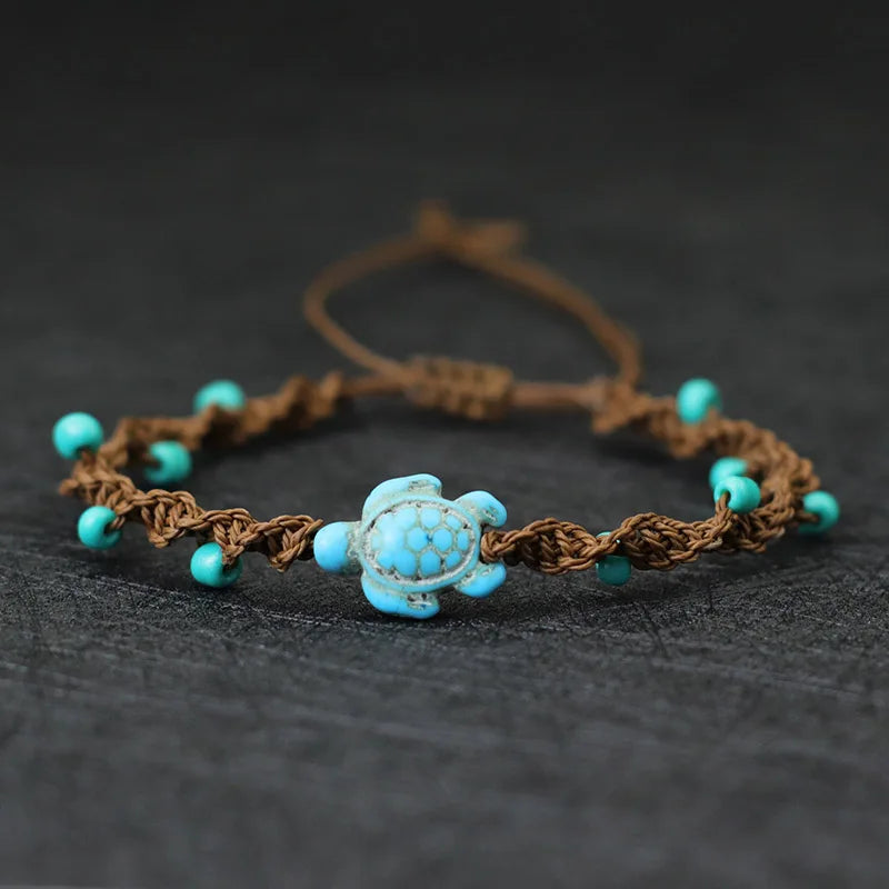 Bohemia Rope Bracelet Unisex Adjustable Turtle Design - Smarsty