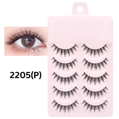 DINGSEN 5 Pairs Soft Natural Long False Eyelashes - Smarsty