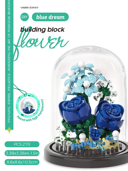 Micro particle building block bouquet handmade gift, children's puzzle toy handmade DIY sunflower desktop decoration ornament