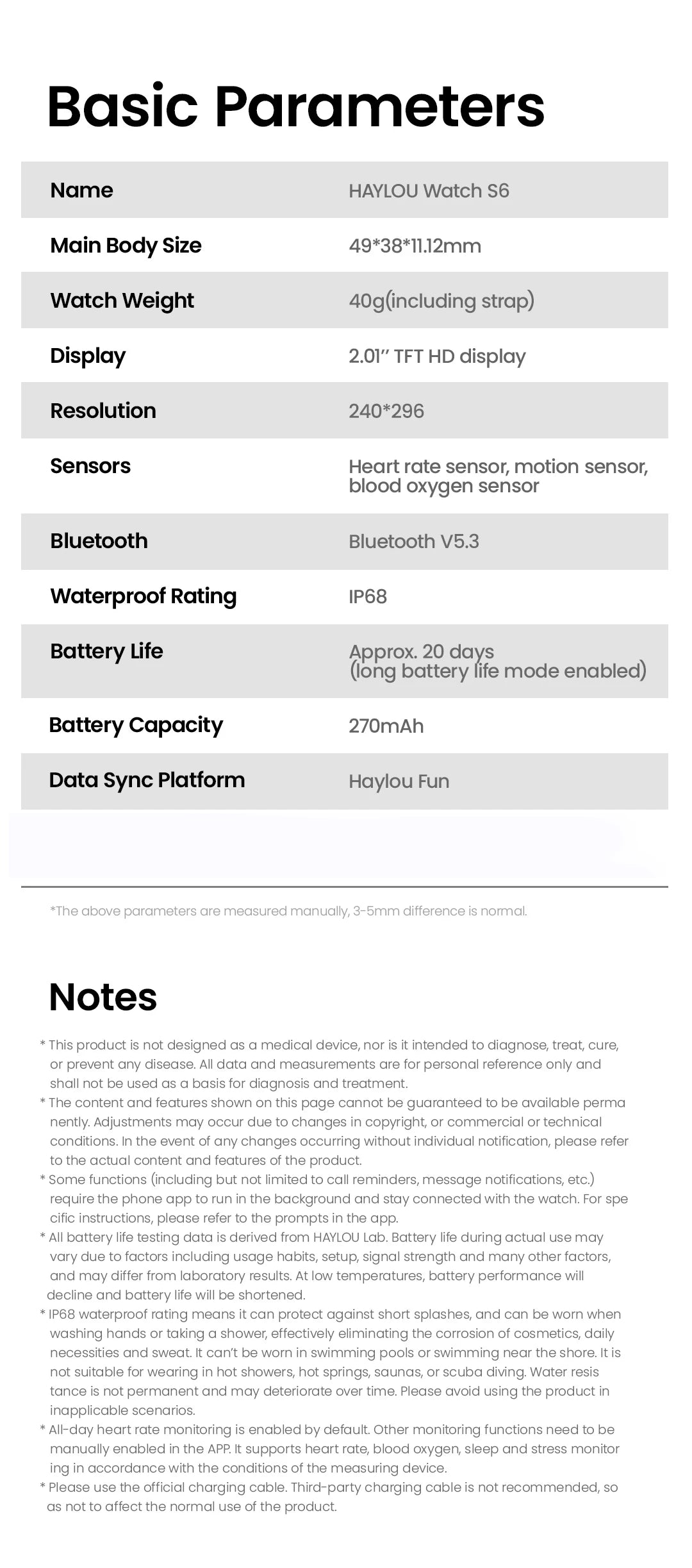 Haylou S6 Voice Calling Smart Watch for Health Monitoring - Smarsty