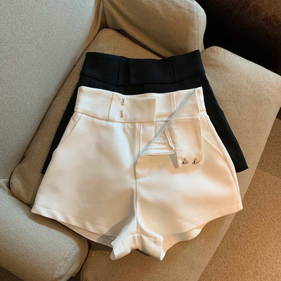 Women Shorts Mooyufon Black Shorts Women Harajuku Elegance High Waisted Shorts A Line Slim Casual Hot Girl Straight Pants Sexy - Smarsty