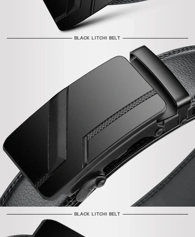 Luxury Men's Leather Belt with Metal Buckle Durable Soft Design - Smarsty