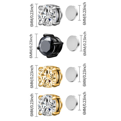 Fashion Crystal Magnetic Clip Earrings for Men and Women - Smarsty
