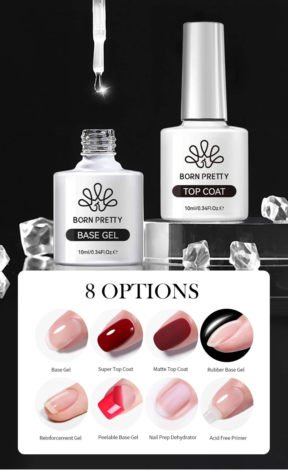 Born Pretty Super Top Coat and Base Gel Polish - Smarsty