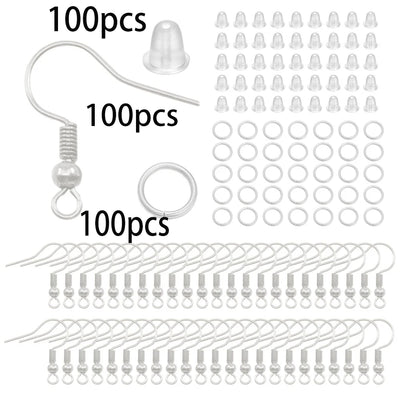 Bulk Jewelry Findings Kit 400Pcs Lobster Clasps Beads - Smarsty
