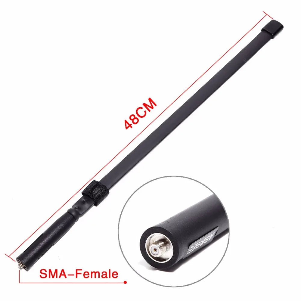 ABBREE CS Tactical Antenna SMA-Female Dual Band VHF UHF 144/430Mhz Foldable For Walkie Talkie Baofeng UV-21 UV-5R QuanSheng K5 - Smarsty
