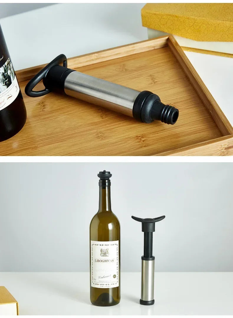 Stainless Steel Wine Stopper Vacuum Pump Eco-Friendly Design - Smarsty