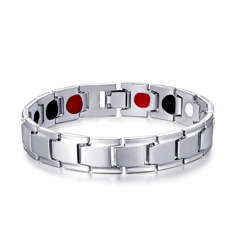 Men's Magnetic Bracelet Adjustable Zinc Alloy Energy Therapy - Smarsty