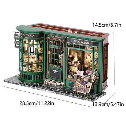 Magical Doll House Wooden Miniature DIY Assembly Building Model Kit Production of Small Room Toys Decorations with Furniture by Smarsty