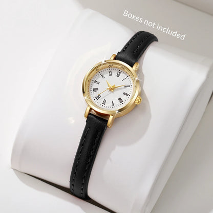 Fashionable Women's Quartz Watch with Leather Band - Smarsty