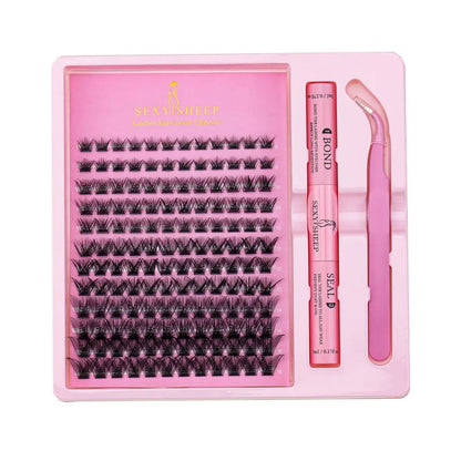 DIY Eyelash Extension Kit with Mixed Clusters and Applicator - Smarsty