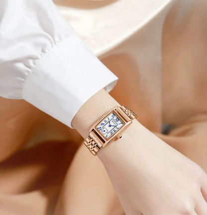 SANDA 1116 Women's Luxury Quartz Watch with Leather Strap - Smarsty