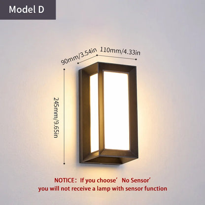 LED Outdoor Wall Light with PIR Motion Sensor - Smarsty