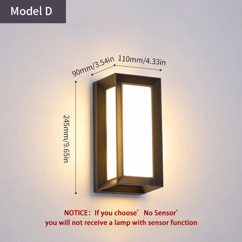 LED Outdoor Wall Light with PIR Motion Sensor - Smarsty