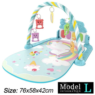 Baby Fitness Stand Music Play Gym Activity Toys Newborn Piano Crawling Blanket Pedal Game Pad Early Education 0-36 Months Gifts by Smarsty