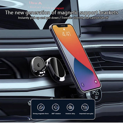 Rotatable Magnetic Car Phone Stand With Foldable Design - Smarsty