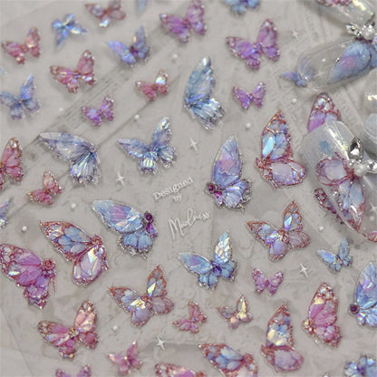 Kawaii Butterfly Nail Stickers for Stunning Manicure Decor - Smarsty