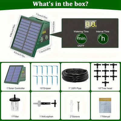 Solar Powered Automatic Drip Irrigation System for Gardens - Smarsty