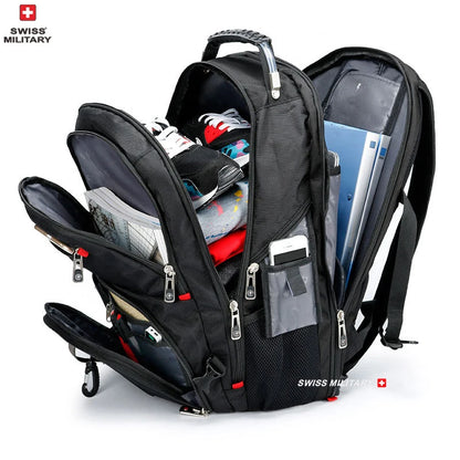 SWISS MILITARY Fashion Travel Multifunction Large Capacity Male Bag Usb Charging Waterproof 23 inch Laptop Backpack Men Mochila - Smarsty