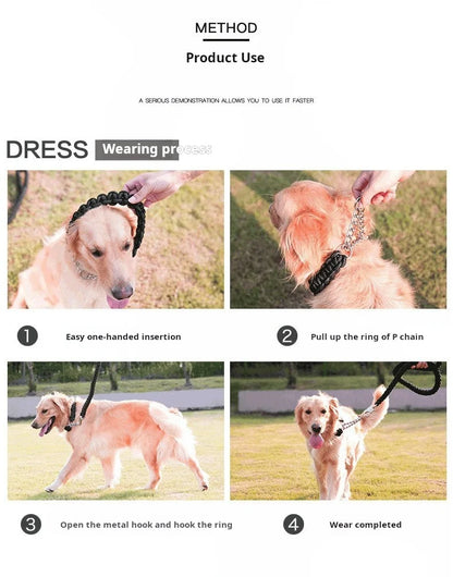 Comfort-Strong 5-Foot Braided Dog Leash for Training - Smarsty