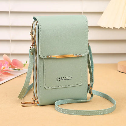 Crossbody Phone Bag With Touch Screen Lock Card Holder - Smarsty
