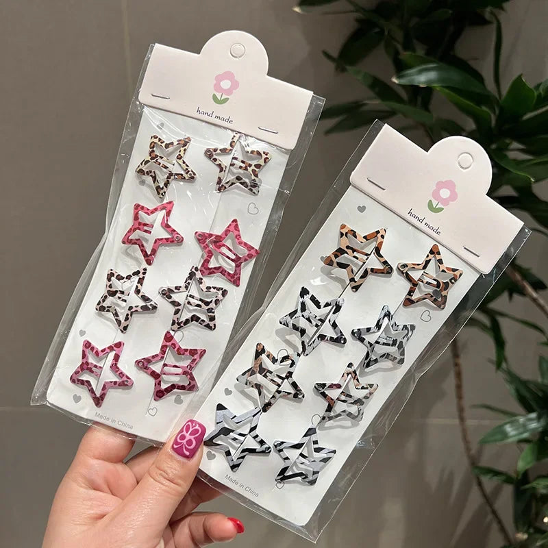 Leopard Print Hair Clips Set for Women - Smarsty
