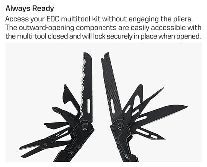 SOG PowerPint 18-in-1 Tactical Multi-Tool with Folding Pliers & Knife - EDC Pocket Gear for Outdoor, Hiking, Camping Survival