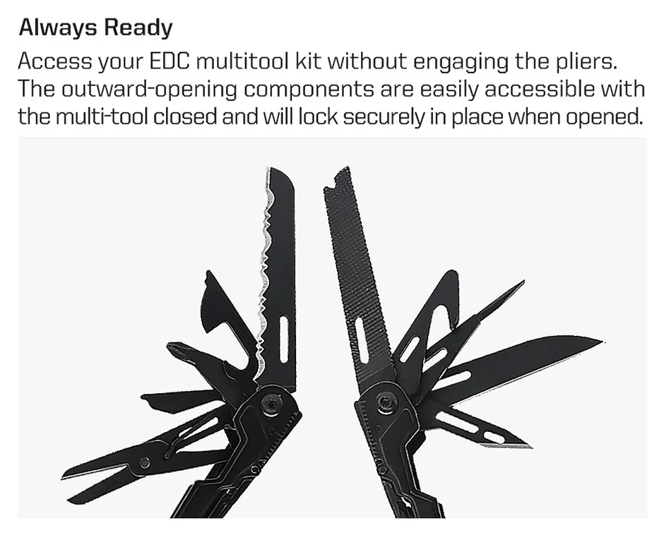 SOG PowerPint 18-in-1 Tactical Multi-Tool with Folding Pliers & Knife - EDC Pocket Gear for Outdoor, Hiking, Camping Survival