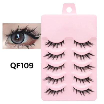 DINGSEN 5 Pairs Soft Natural Long False Eyelashes - Smarsty