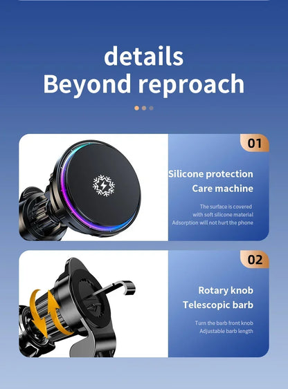 Ice Cooling Magnetic Wireless Car Charger Stand For iPhone - Smarsty