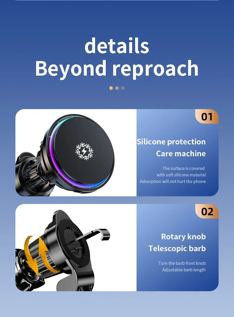 Ice Cooling Magnetic Wireless Car Charger Stand For iPhone - Smarsty