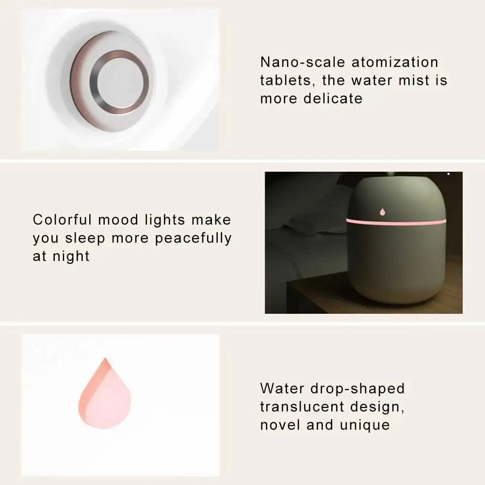 Mini Portable USB Humidifier for Quiet Indoor Comfort - Smarsty