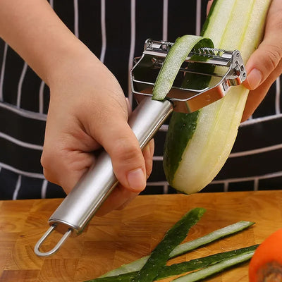 Stainless Steel Peeler Fruit Vegetable Multifunction Grater Julienne Peeler Slice Melon Potato Carrot Cucumber Home Kitchen Tool by Smarsty
