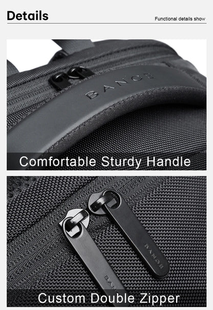 BANGE Sling Travel Laptop Backpack Fits 15.6 Inch Laptop for Men and Women Waterproof with Side Mesh Pocket USB Charging Port - Smarsty
