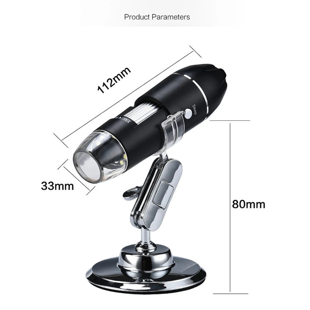 1600X Portable USB Electronic Digital Microscope Handheld Magnifier Microscope Supports for WIN10/8/7/XP  System
