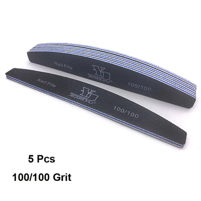 5Pcs Nail File Set with Mixed Grits for Professional Manicure - Smarsty