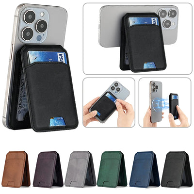 MagSafe Leather Wallet Case for iPhone Card Holder - Smarsty