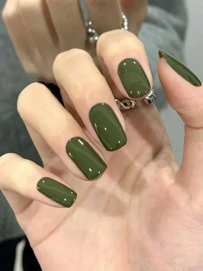 24pcs Black Square Press On Nails for Stunning Looks - Smarsty