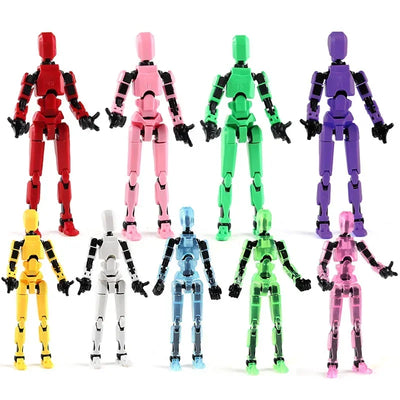 DIY Luminous T13 Multi-Jointed Movable Shapeshift Robot 3D Printed Mannequin Lucky robot and dog Action Figures Toys kids Gifts - Smarsty