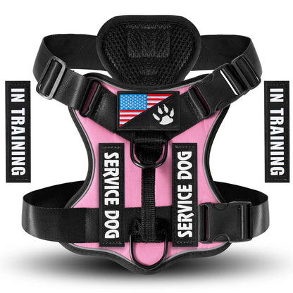 Reflective Service Dog Harness with Adjustable Soft Design - Smarsty