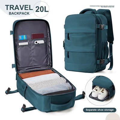 Women Men Hand Luggage Ryanair 40x20x25 Backpack Business Laptop Bag College Travel Backpack Waterproof Carry on Cabin Backpack - Smarsty