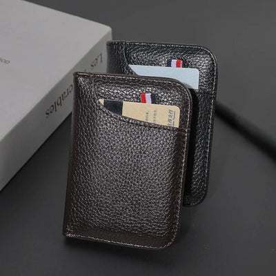 Portable Super Slim Soft Wallet for Men PU Leather Mini ID Credit Card Wallet Purse Card Holders Wallet Thin Small Short Wallets - Smarsty