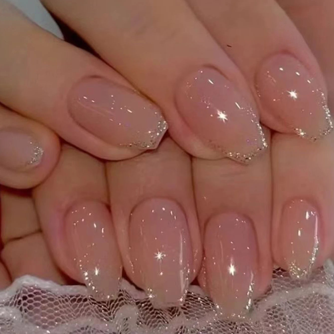 24 Piece Long French Minimalist Color Matching Nails Set - Smarsty