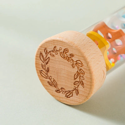 Montessori Baby Rain Stick Rainbow Hourglass Rain Music Rattle Baby Educational Toy Colorful Montessori Sensory Toys for Kids - Smarsty