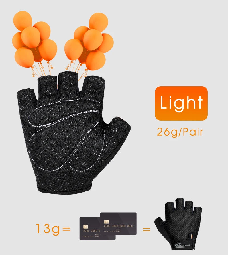 West Biking Full Finger Cycling Gloves Non Slip Silicone Palm - Smarsty